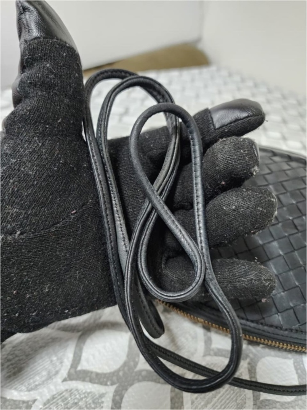 Authentic Bottega Veneta Vintage Intrecciato Nodini Crossbody Bag Black - Picture 9 of 12